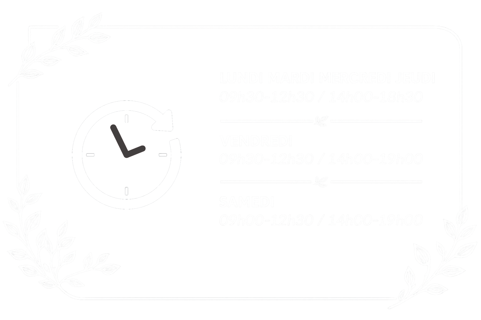 Fleurs et design horaires